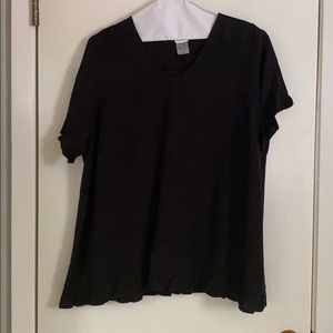 Black linen top. Size XL